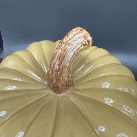 Williams Sonoma Large Pumpkin Canister Jar Container Cookie Jar Covered Dish VTG - Picture 6 of 15